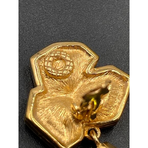 Swarovski Swan Vintage Aurora Borealis Crystal Dangle Chandelier Stud Earrings - Picture 5 of 11